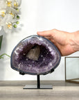 Amethyst Geode on Stand with Agate Shell - MWS2733