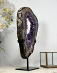 Natural Large Amethyst & Quartz Portal with Metallic Stand - MWS1958