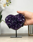 A grade Deep Purple Amethyst Heart - HST0279