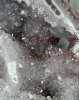 Natural Quartz Geode with Calcite & Red Hematite Crystal - CBP1081