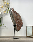 Natural Orange Tone Sugar Crystal Cluster on Stand - MWS2637