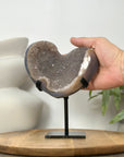 Agate & Quartz Uruguayan Crystal Heart - HST0353