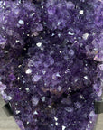 Natural Amethyst Crystal Cave on Metallic Stand - MWS2182