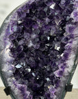 Deep Purple Amethyst Geode on Metal Stand – Stunning Decor Statement Piece - MWS2717