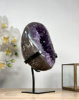 Natural Amethyst & Agate Geode with Metal Stand - MWS1901