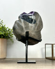 Amethyst Geode with Metallic Stand - Top grade Uruguayan Crystal - MWS2421