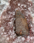Unique Pink amethyst Geode with Suagr Calcite Specimen - MWS2307