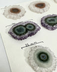 Amethyst, Quartz Agate & Green Jasper Stalactite Slices Wholesale Flat - Ideal for Pendants - STS0026