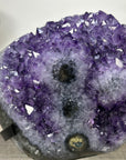 Natural Deep Purple Amethyst Cluster on Metal Stand - MWS3310