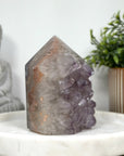 Amethyst & Agate Natual Stone Tower Carving - STP0146