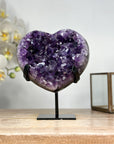 Natural Deep Purple Amethyst Heart Carving - HST0247
