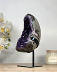 Beautiful Natural Amethyst Geode, Metal Stand Included - MWS2064