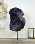 Large Uruguayan Amethyst Stone Cluster on Stand - MWS3033