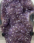 Uruguayan amethyst Geode with Quartz Shell on Stand - MWS3306