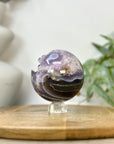 Amethyst & Agate Sphere Geode with Druzy Cavity - SPH0229