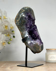 Natural Uruguayan Amethyst Geode, Elegant Display Piece, Great for Altar Decor - MWS1574