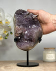 Natural Amethyst Cluster with Calcite Formation - MWS1424