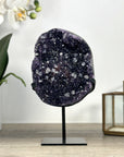 Natural Amethyst Stone with Calcite Crystals Inclusions - MWS2253