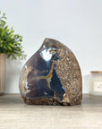 Agate & Green Quartz Flame Carving - FST0156