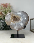 Natural Yellow Quartz Stone Heart, Stand Included - HST0182
