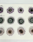Genuine Amethyst & Green Jasper Stalactite Slices Flat - Perfect for Crafting Unique Jewelry - STS0045