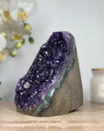 A grade Amethyst Cathedral with Calcite Crystal inclusion and Jasper Shell - CBP1093
