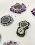Unique Amethyst, Agate & Jasper Stalactite Slices Set - Natural Crystal for Handmade Jewelry - STS0072