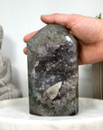 Beautiful Amethyst Tower with Calcite Specimen - STP0140