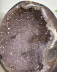 Natural Agate & Amethyst Natural Cave - Handmade Metal Stand Included - MWS3344