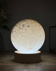 Stunning Quartz & Agate Sphere with Wooden Stand with uilt-in LED Light - SPH0136