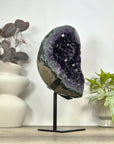 Natural Uruguayan Amethyst Geode with Green Jasper Shell - MWS3087