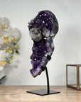Natural Amethyst Cluster with Calcite & Black Hematite Formation - MWS1799