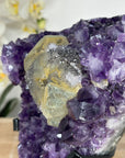 Natural Calcite & Amethyst Specimen, Stand Included - MWS2051