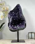 Natural Large Amethyst Geode with Green Jasper Shell - MWS1852