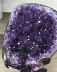 Amethyst Crystal Cluster with Deep Purple Druzy – Natural Mineral Display Piece - MWS2891