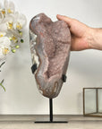Huge Natural Pink Amethyst Geode - Unique Mineral Display Piece on Stand - MWS2802
