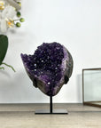 Amethyst Geode with Deep Purple Crystals – Natural Display Specimen on Stand - MWS2888