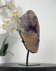 Natural Agate & Amethyst Geode with Stunning Eyes Formations - MWS2354
