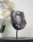 Natural Amethyst Geode with Large Calcite Specimen - MWS2348