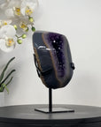 Top Grade Natural Amethyst Geode with Blue Agate Shell - MWS1907