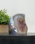 Blue Agate, Amethyst & Quartz Flame Carving - FST0152