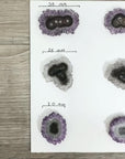 Unique Amethyst & Quartz Stalactite Slices Set - Natural Crystal for Handmade Jewelry - STS0059