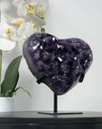 Deep Purple Natural Amethyst Stone Heart - HST0286