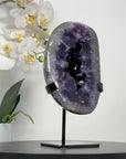 Natural Amethyst Geode with Large Deep Purple Crystals - MWS1983