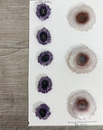 Unique Quartz, Amethyst, Agte & Green Jasper Stalactite Slices Set - Natural Crystal for Handmade Jewelry - STS0054