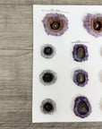Genuine Amethyst, Quartz & Green Jasper Stalactite Slices Flat - Perfect for Crafting Unique Jewelry - STS0049