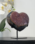 Natrual Agate & Rainbow Amethyst Stone Heart Carving - HST0264