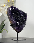 AAA Natural Amethyst Crystal Specimen with Metal Stand - MWS1936