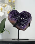 Stunning Deep Purple Amethyst Heart Carving - HST0284