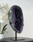 One of a Kind Natural Amethyste Geode with Green Jasper & Agate Shell - MWS1854